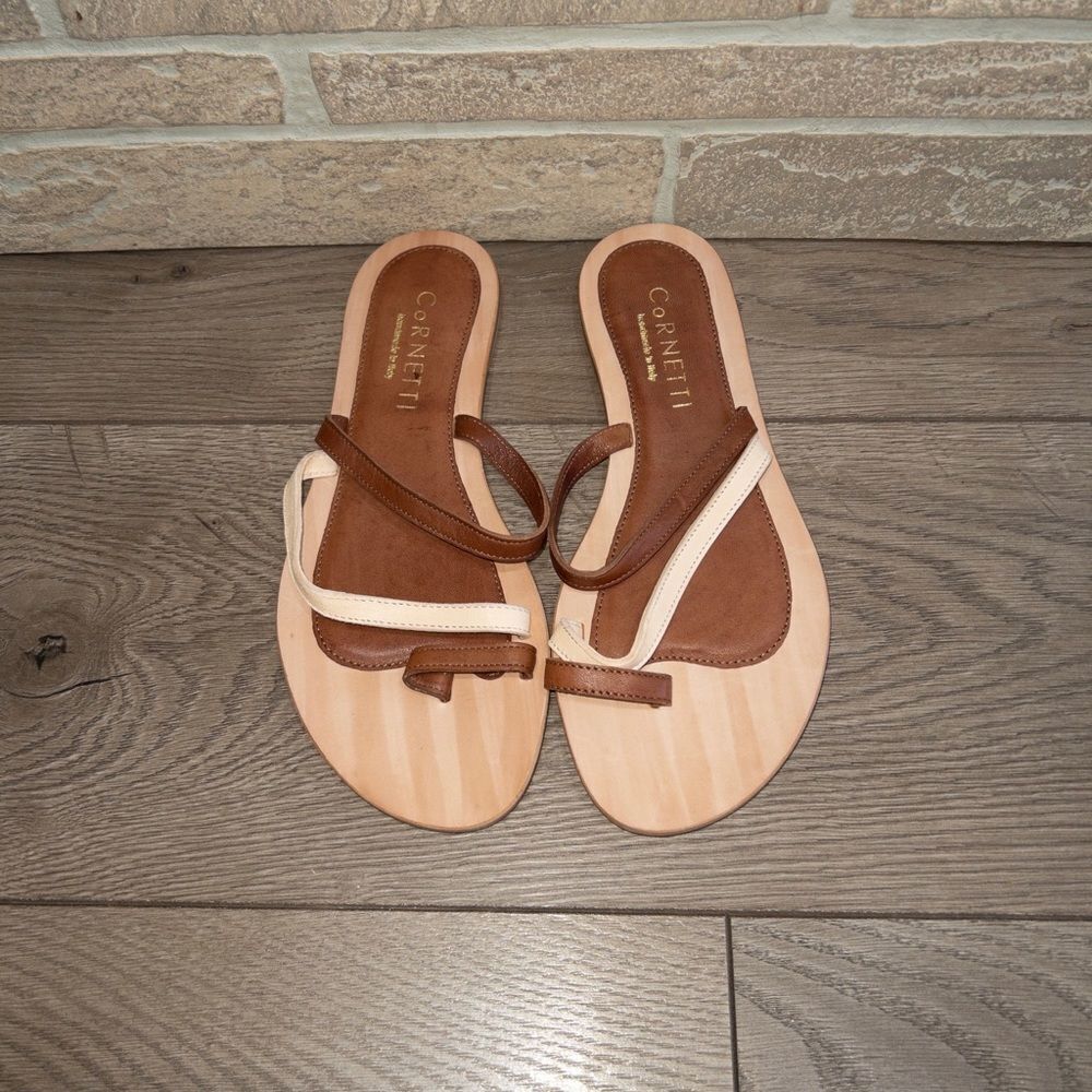 CoRNETTI Real Leather Two Tone‎ Sandals Size 40/10